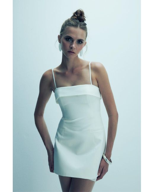 NAZLI CEREN White Gaia Mini Dress