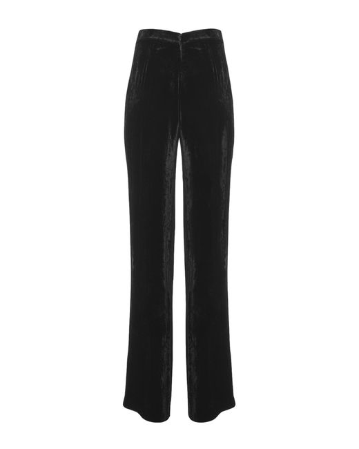 Lita Couture Black The Silk Velvet Trousers