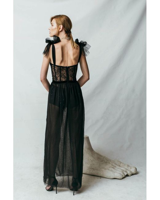 Aureliana Black Odette Gown Swan Elegance