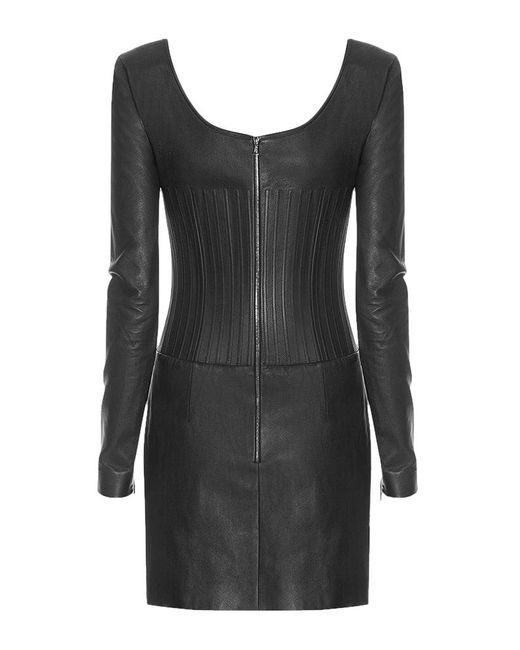 A.M.G Black Leather Dress