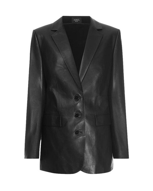 A.M.G Black Leather Jacket