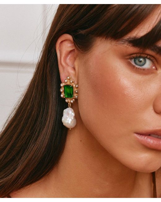 Christie Nicolaides Green Amalita Earrings