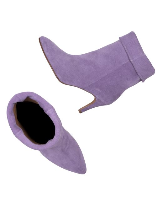 Toral Purple Suede Ankle Boots
