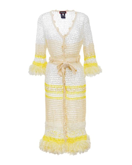 Andreeva Yellow Malva Handmade Knit Cardigan