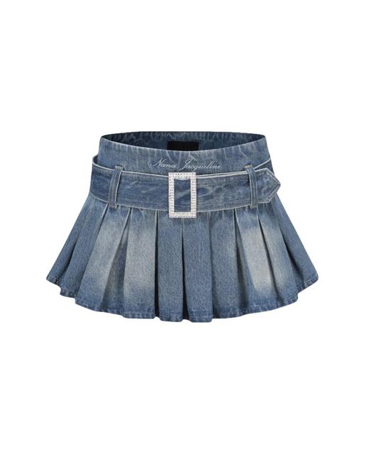 Nana Jacqueline Blue Teresa Mini Skirt (Denim) (Final Sale)
