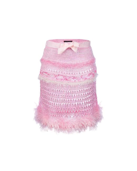 Andreeva Pink Baby Handmade Knit Skirt