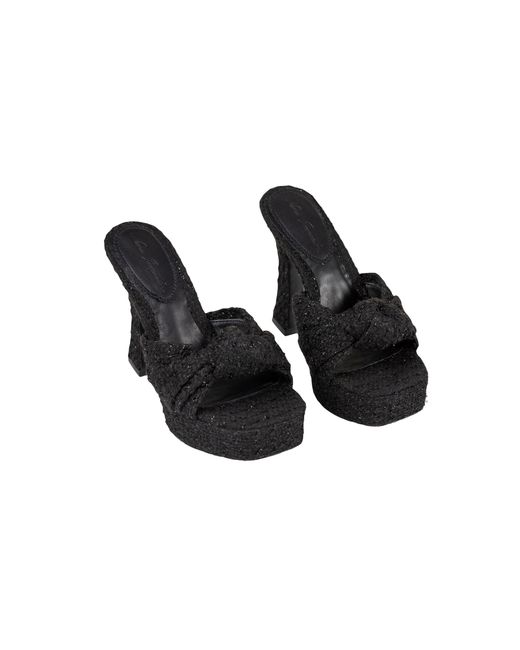 Nana Jacqueline Black Mara Platform Sandals () (Final Sale)