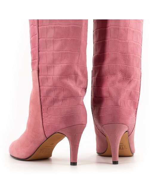 Toral Pink Roma Tall Boots
