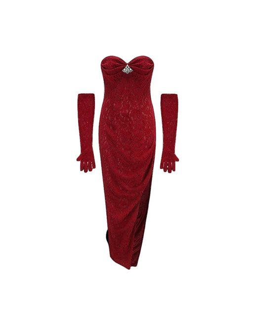 Nana Jacqueline Red Scarlett Velvet Dress (Final Sale)