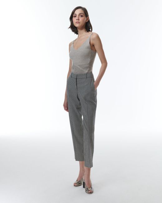 Theo the Label Gray Eris Baby Houndstooth Pant