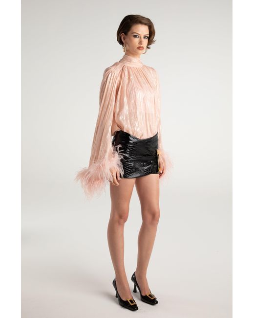 Nana Jacqueline Black Miranda Leather Mini Skirt ()