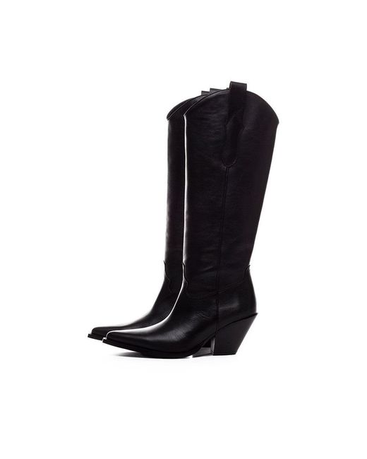 Toral Black High Leather Boots