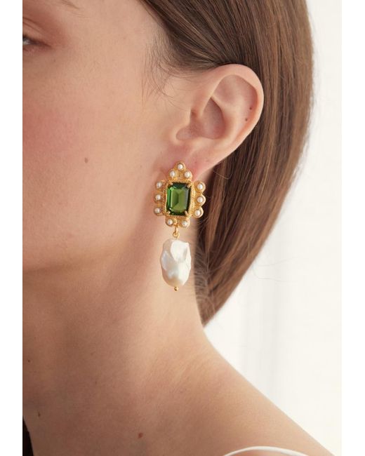 Christie Nicolaides Green Amalita Earrings
