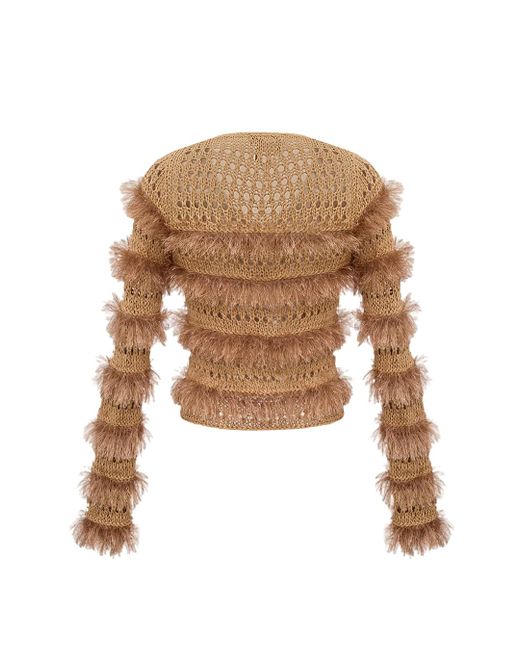Andreeva White Handmade Knit Sweater