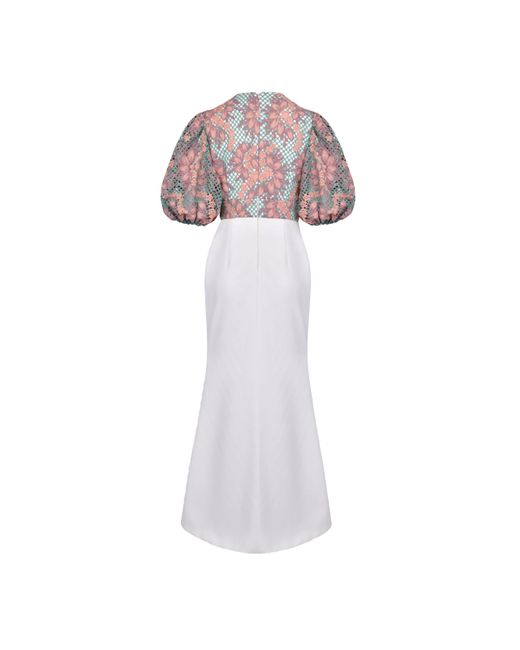 Lily Was Here Multicolor Full Chic Dress With A Lace Top