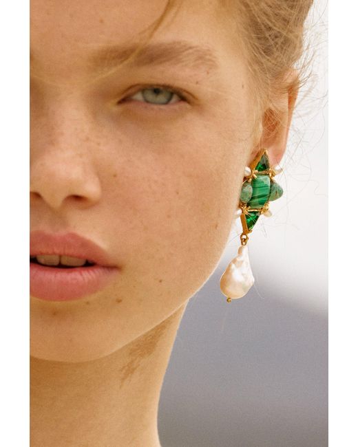 Christie Nicolaides Green Violetta Earrings