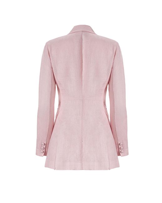 Lita Couture Pink Double-Breasted Blazer