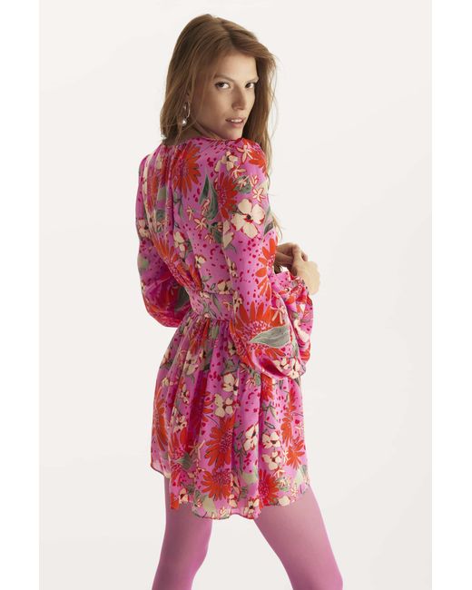 Lita Couture Pink Floral-Print Jumpsuit
