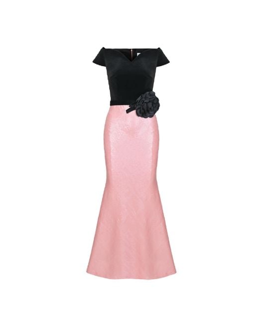 Lily Was Here Pink Maxi Dress With A Heart-Shaped Neckline