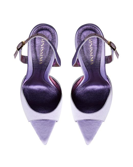 Ginissima Purple Vicky Lilac Satin Sandals