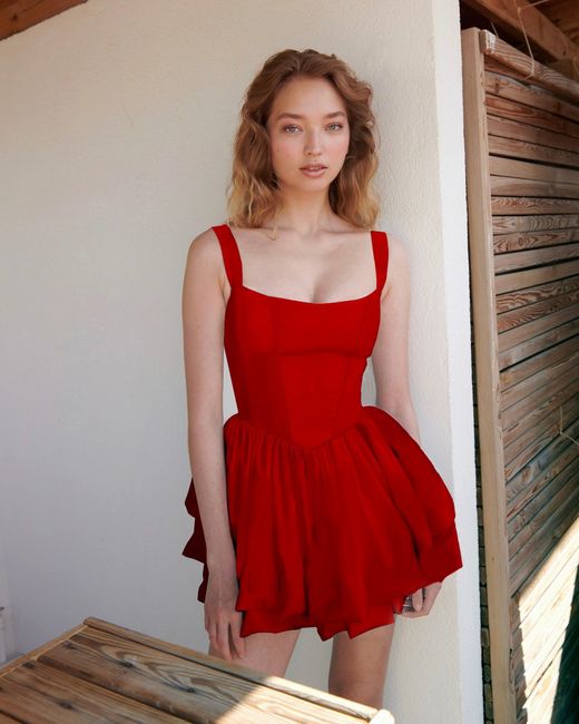 GIGII'S Red Este Dress