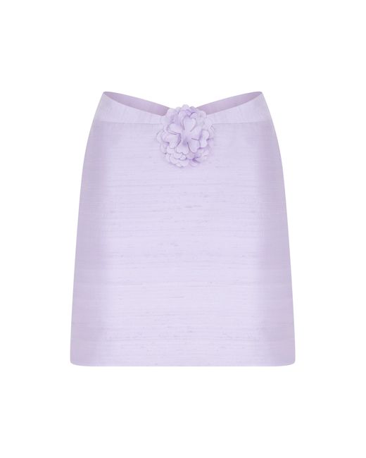 Declara Purple Dahlia Floral Skirt
