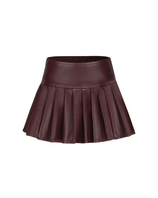 Nana Jacqueline Red Mirabel Faux Leather Skirt ()