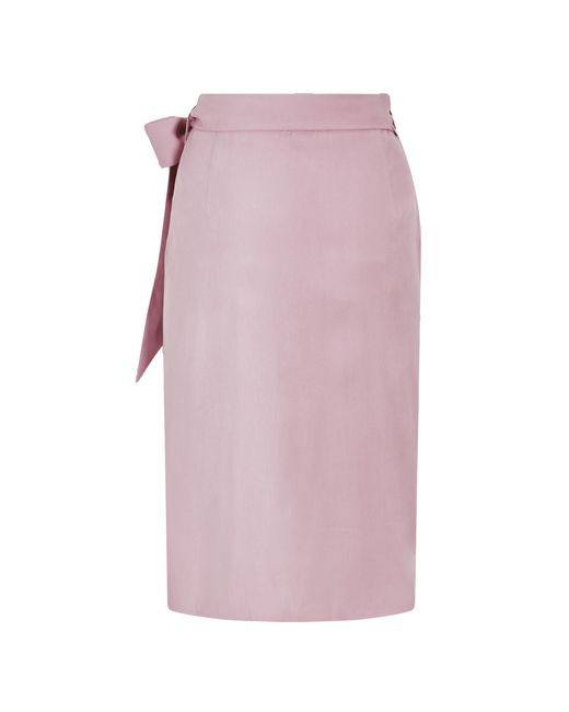 Femponiq Pink Bow Tie Wrap Skirt (Pastel)