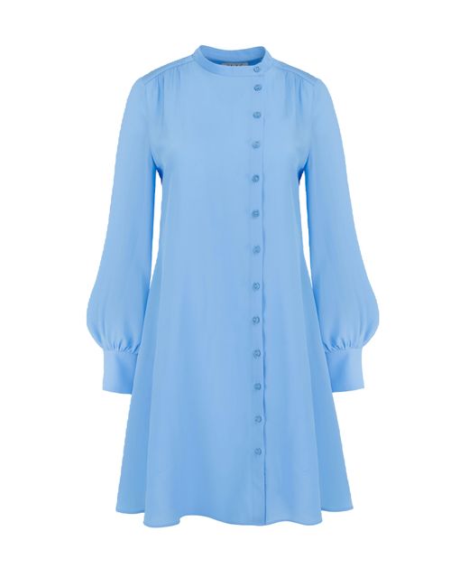JAAF Blue Asymmetric Silk Dress
