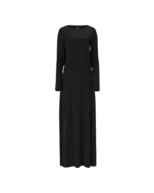 Lita Couture Black Open Back Dress With Side Split