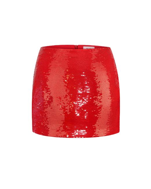 Nue Red Jemma Sequin Skirt
