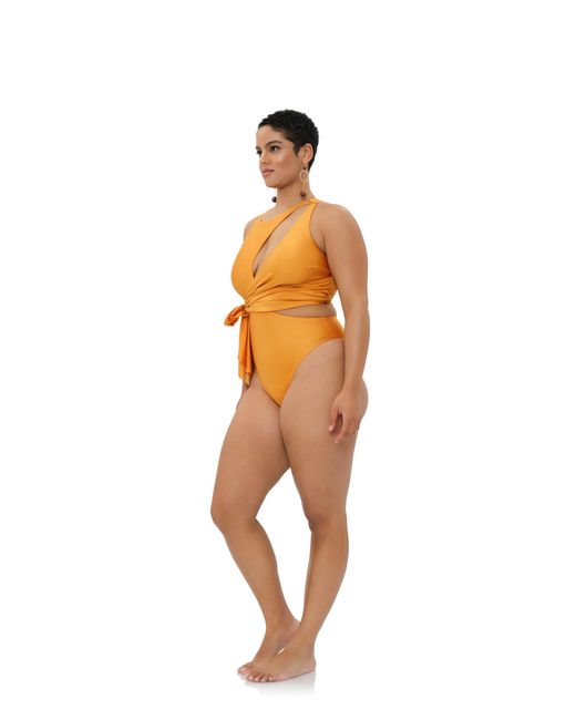 ANDREA IYAMAH Orange Lada One Piece Swimsuit