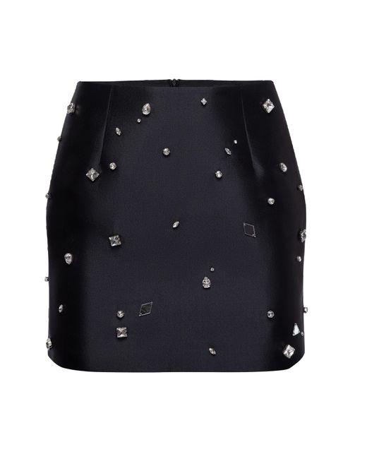 NDS the label Black Crystal-Embellished Mini Skirt