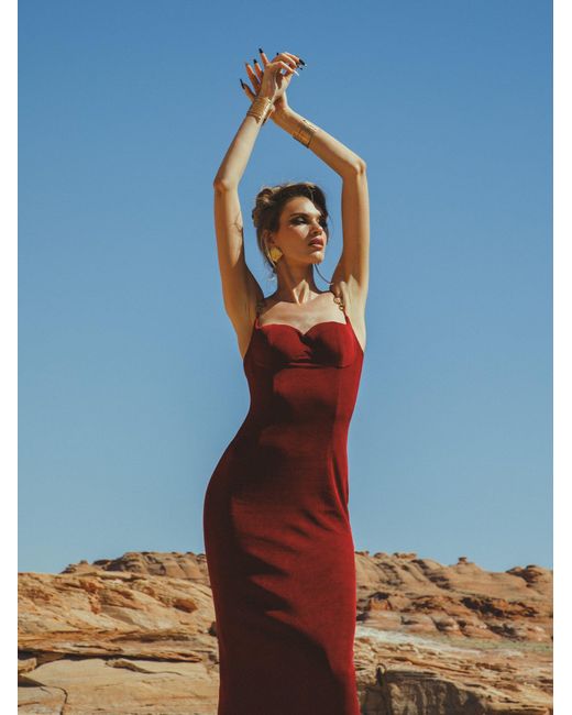 Nana Jacqueline Gigi Dress () in Red Lyst