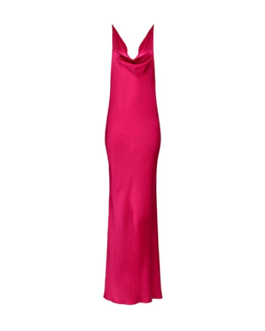 Francesca Miranda Pink Venice Fuschia Silk Slip Dress