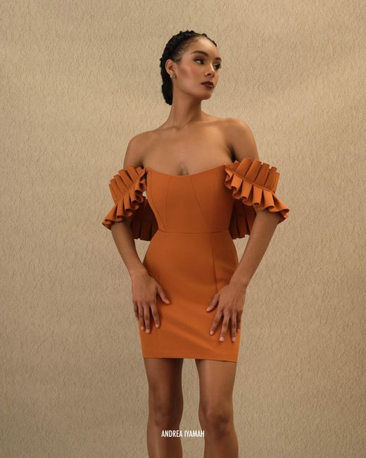 ANDREA IYAMAH Orange Azo Dress