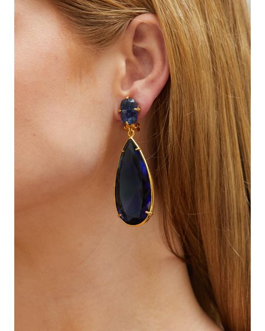 Christie Nicolaides Blue Franca Earrings Dark