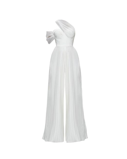 ANDREA IYAMAH White Oneta Jumpsuit