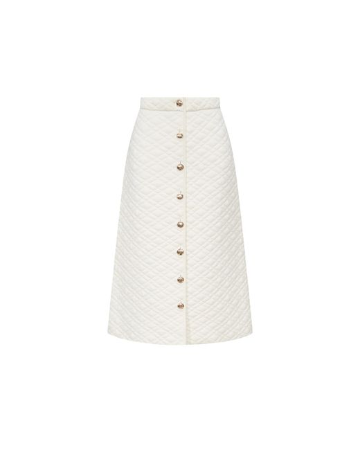 CRUSH Collection White Quilted A-Line Skirt