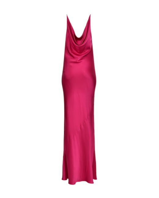 Francesca Miranda Pink Venice Fuschia Silk Slip Dress