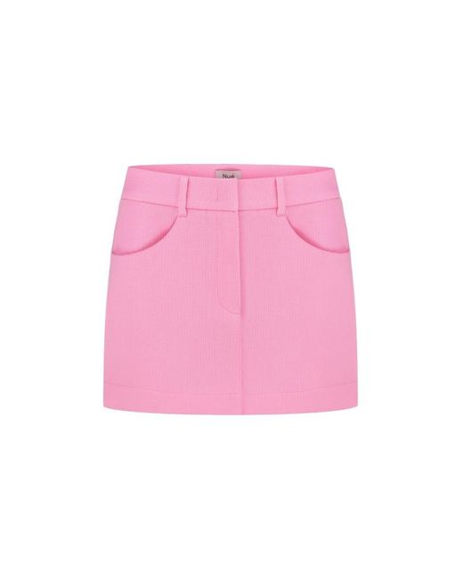 Nue Pink Waffle Mini Skirt