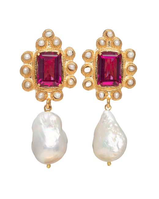 Christie Nicolaides Pink Amalita Earrings Hot