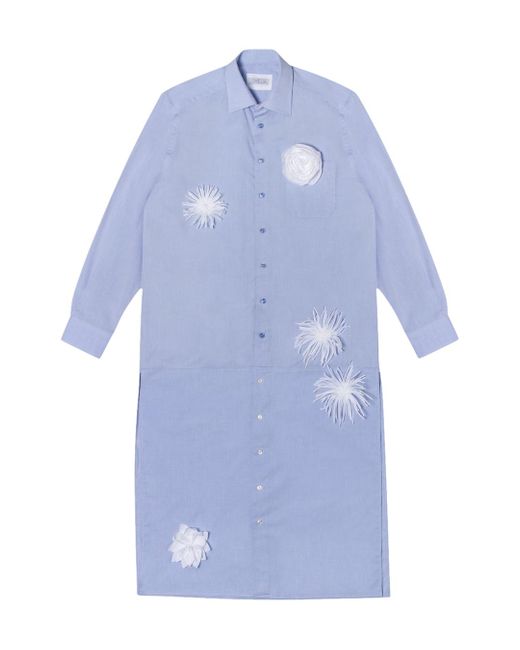 OMELIA Blue Recycled Shirt-Dress 83 Bl