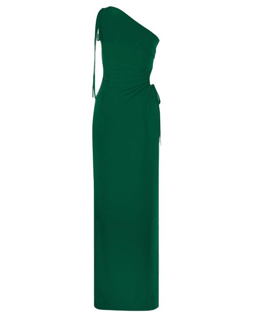 Lora Istanbul Green Zelda One Shoulder Maxi Dress