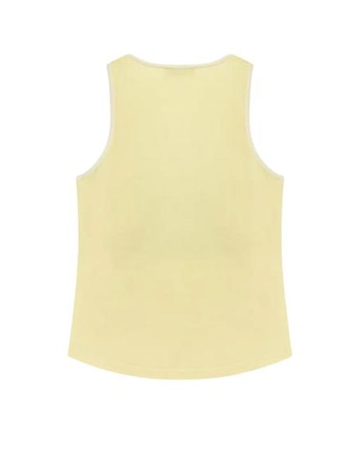 CRUSH Collection Yellow Sporty Jacquard Tank Top