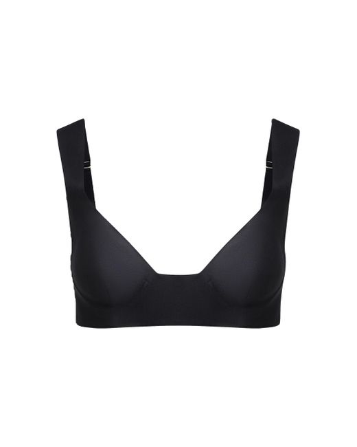 NDS the label Black Structured Silk And Wool-Blend Bralette Top