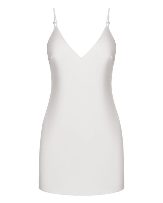 NDS the label White V-Neck Cady Mini Dress