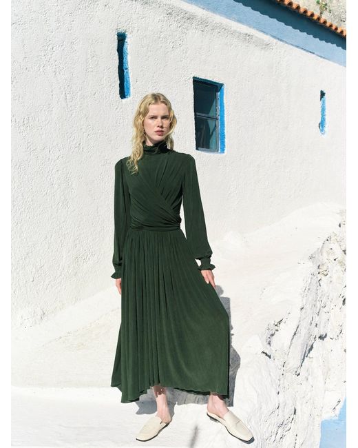NAZLI CEREN Green Austin Long Dress