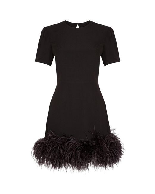 HERVANR Black Arabella Feather Dress