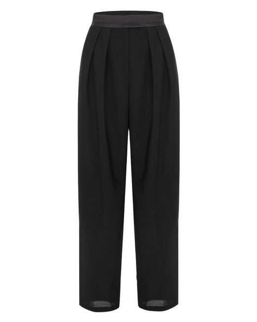 Aureliana Black High-Waisted Tailored Trousers